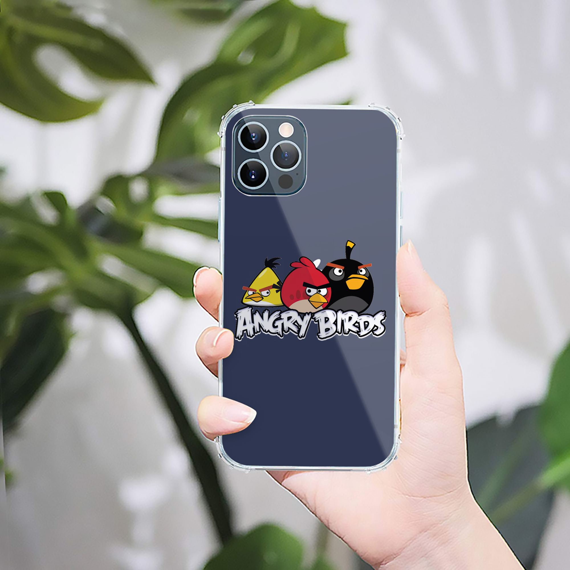 （画像用） Angry Birds アングリーバード 【iPhone 12シリーズ対応】透明スマホケース（クリアソフトケース）